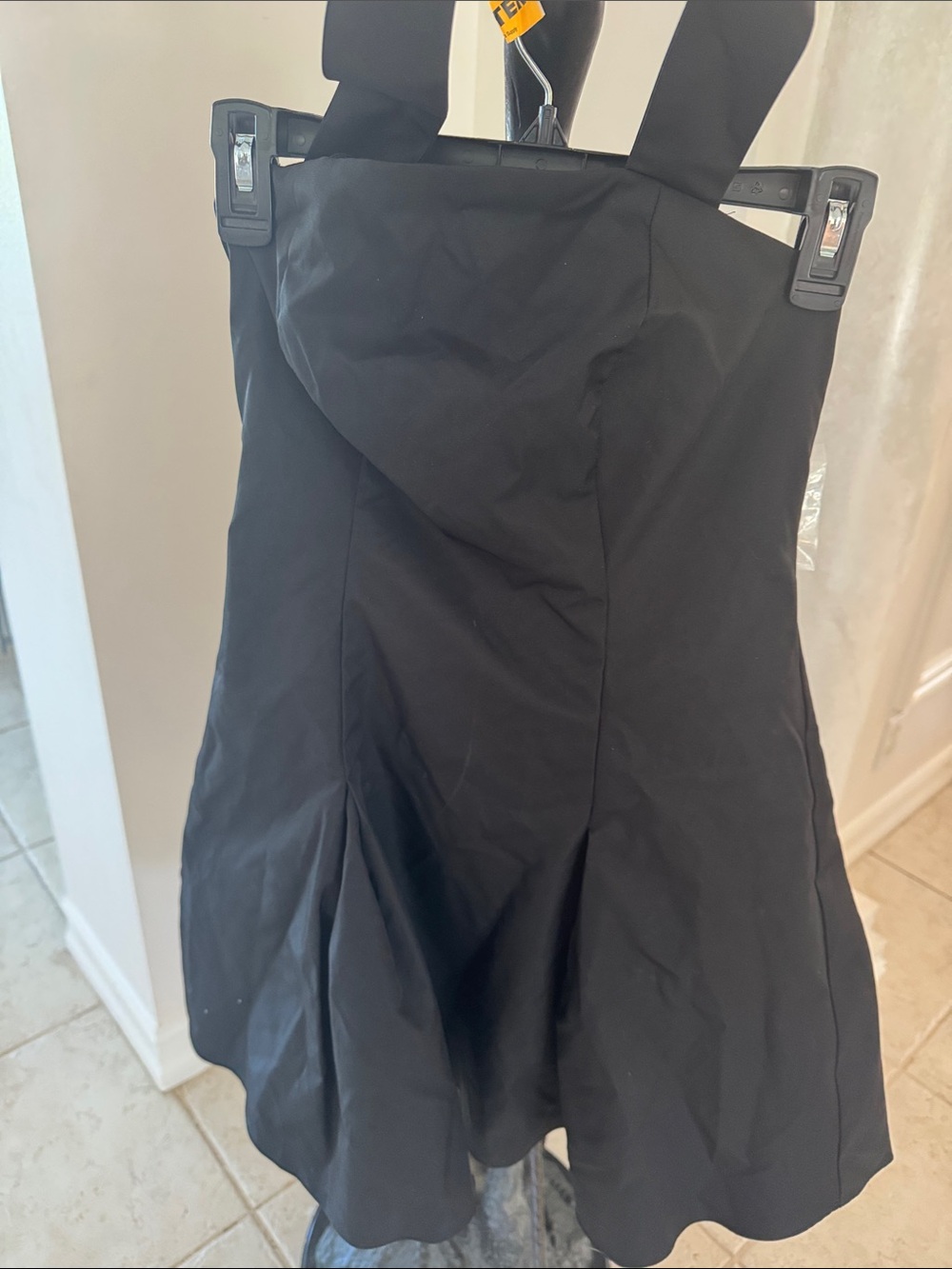 Aqua Black Circle Skater Skirt with Wide Straps